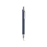 Penna in alluminio riciclato con meccanismo a pulsante e inchiostro blu color blu mare