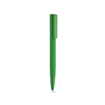 Penna a scatto in alluminio riciclato con finitura lucida e inchiostro blu color verde
