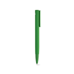 Penna a scatto in alluminio riciclato con finitura lucida e inchiostro blu color verde seconda vista