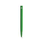 Penna a scatto in alluminio riciclato con finitura lucida e inchiostro blu color verde vista posteriore