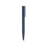 Penna a scatto in alluminio riciclato con finitura lucida e inchiostro blu color blu mare