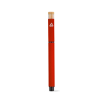 Penna roller in alluminio riciclato e bambù con inchiostro blu color rosso vista posteriore