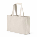 Borsa della spesa in cotone ecologico naturale con fondo piatto 280 g/m2 color naturale