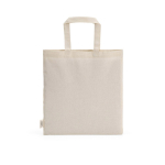 Borsa in cotone riciclato naturale con manici da 30 cm e 140 g/m² color naturale vista posteriore