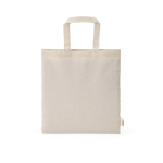 Borsa in cotone riciclato naturale con manici da 30 cm e 140 g/m² color naturale vista frontale