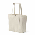 Borsa per la spesa in cotone riciclato con chiusura a pressione 360 g/m2 color naturale seconda vista