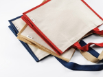 Borsa della spesa in cotone riciclato e iuta con manici lunghi 300 g/m² vista dettaglio