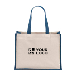 Borsa della spesa in cotone riciclato e iuta con manici lunghi 300 g/m² vista principale