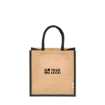 Borsa della spesa in juta laminata con manici in cotone 16L vista principale