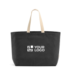Borsa della spesa in cotone riciclato da 32 L con soffietto 400 g/m² vista principale