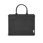 Borsa della spesa ecologica con chiusura a zip completa 19L color nero vista frontale