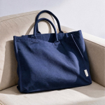 Borsa della spesa ecologica con chiusura a zip completa 19L color blu mare vista ambiente