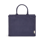 Borsa della spesa ecologica con chiusura a zip completa 19L color blu mare vista frontale