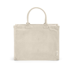 Borsa della spesa ecologica con chiusura a zip completa 19L color naturale vista frontale