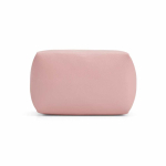 Necessaire geometrico in pelle sintetica riciclata con fodera riciclata color rosa vista frontale