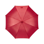 Ombrello automatico antivento in plastica riciclata ø101 color rosso vista frontale
