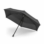 Ombrello pieghevole manuale in pongee di plastica riciclata ø95 color nero seconda vista