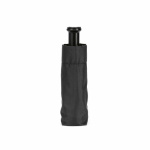 Ombrello pieghevole manuale in pongee di plastica riciclata ø95 color nero terza vista