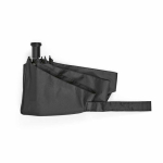 Ombrello pieghevole manuale in pongee di plastica riciclata ø95 color nero quarta vista