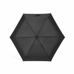 Ombrello pieghevole manuale in pongee di plastica riciclata ø95 color nero quinta vista