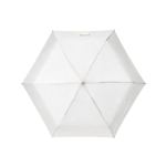 Ombrello pieghevole manuale in pongee di plastica riciclata ø95 color bianco vista frontale