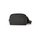 Marsupio impermeabile in nylon riciclato con tasca posteriore 1,5L color nero vista frontale