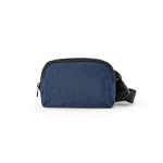 Marsupio impermeabile in nylon riciclato con tasca posteriore 1,5L color blu mare vista frontale