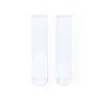 Calzini bianchi in poliestere per sublimazione taglia unica L-XL color bianco prima vista