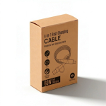 Cavo di ricarica magnetico con 3 tipi di connessione e potenza di 60W color nero vue en boîte
