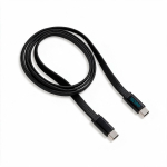 Cavo USB-C piatto da 1 m anti-groviglio ideale per la ricarica rapida da 60 W color nero