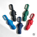 Ombrello automatico in plastica riciclata ad asciugatura rapida Ø100 color nero vue 1