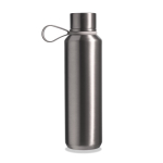 Borraccia in acciaio inox a doppia parete con finitura metallizzata 600ml color argento