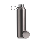 Borraccia in acciaio inox a doppia parete con finitura metallizzata 600ml color argento