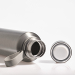 Borraccia in acciaio inox a doppia parete con finitura metallizzata 600ml color argento
