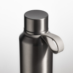 Borraccia in acciaio inox a doppia parete con finitura metallizzata 600ml color argento
