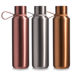 Borraccia in acciaio inox a doppia parete con finitura metallizzata 600ml color argento