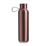 Borraccia in acciaio inox a doppia parete con finitura metallizzata 600ml color oro rosa