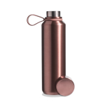 Borraccia in acciaio inox a doppia parete con finitura metallizzata 600ml color oro rosa