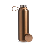 Borraccia in acciaio inox a doppia parete con finitura metallizzata 600ml color oro