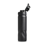 Borraccia termica in acciaio inox con tappo multifunzione 600ml color nero