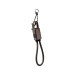 Portachiavi in plastica riciclata con cavo USB-C e ricarica rapida 60W color nero