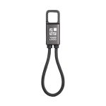 Portachiavi in plastica riciclata con cavo USB-C e ricarica rapida 60W vue d'impression
