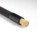 Penna in alluminio riciclato con meccanismo antistress e inchiostro nero color nero