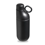 Borraccia termica in acciaio inox riciclato trasformabile in bicchiere 500ml color nero