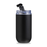 Borraccia termica in acciaio inox riciclato trasformabile in bicchiere 500ml color nero