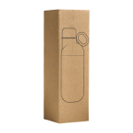 Borraccia termica in acciaio inox riciclato trasformabile in bicchiere 500ml color nero vue en boîte