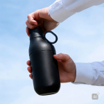 Borraccia termica in acciaio inox riciclato trasformabile in bicchiere 500ml color nero