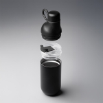 Borraccia termica in acciaio inox riciclato trasformabile in bicchiere 500ml color nero