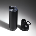 Borraccia termica in acciaio inox riciclato trasformabile in bicchiere 750ml color nero