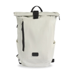Zaino riflettente in plastica riciclata con chiusura arrotolabile 15,6'' color bianco
